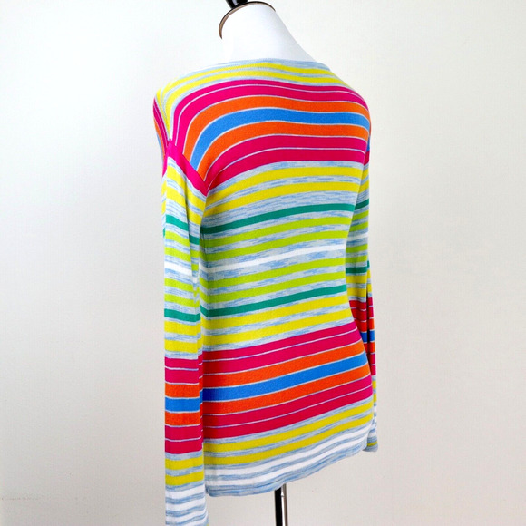 Soft Surroundings Size Petite XS Oasis Fine Knit Sweater Stripe - Picture 3 of 10